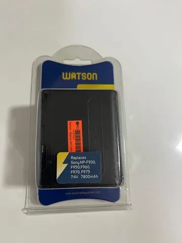 Bateria NP F930 F960 7,4v 7800mAh camera de ion de lítio marca Watson nova na embalagem  - Foto 5