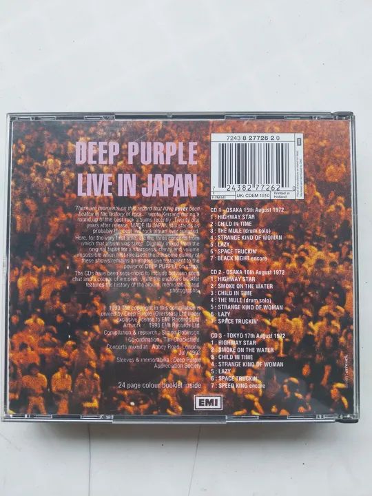 CD Deep Purple Live In Japan 72 - Foto 2