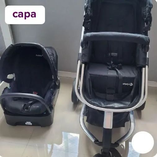 carrinho + bebê conforto + base veicular safety 1st travel system mobi