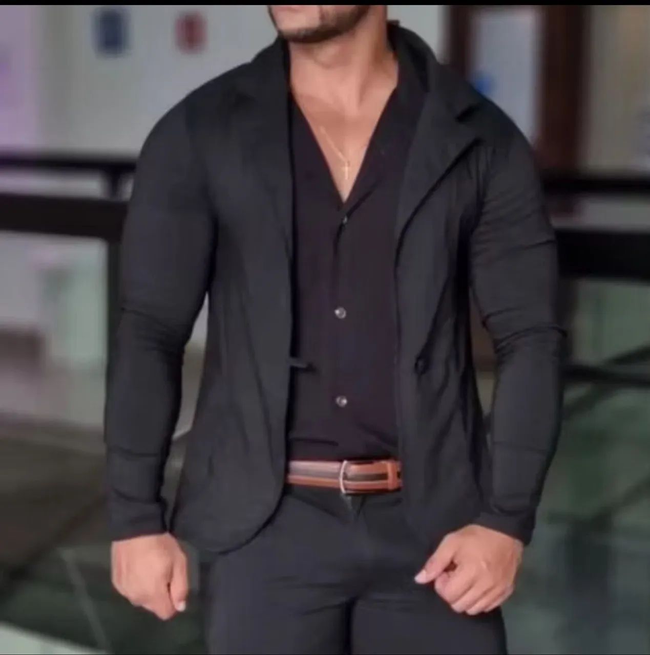Blazer preto Masculino