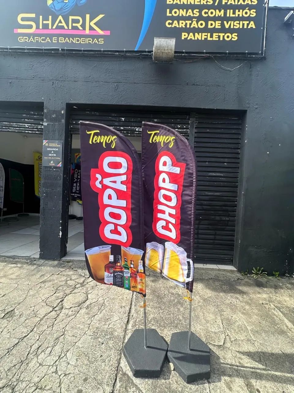 KIT BANDEIRAS WINDBANNER BANDEIROLAS FAIXAS BANNER  - Foto 4