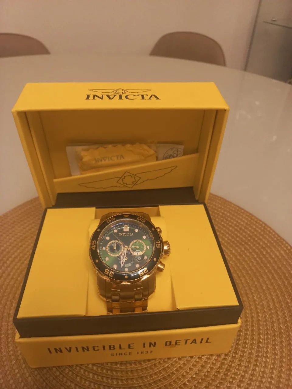 Relógio Masculino Invicta Pro Diver Collection Dourado - Cronógrafo - Foto 4