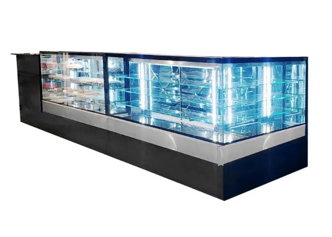 vitrine inox para padaria lanchonete 