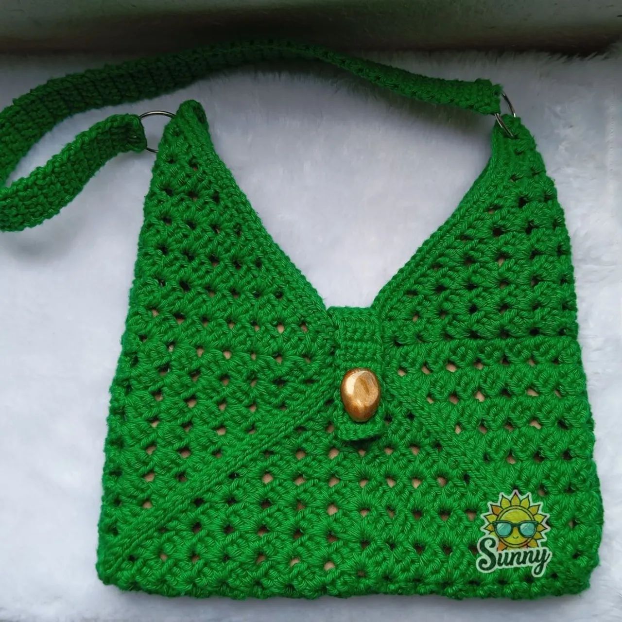 Bolsa de Crochê Tropicana Verde - Foto 2