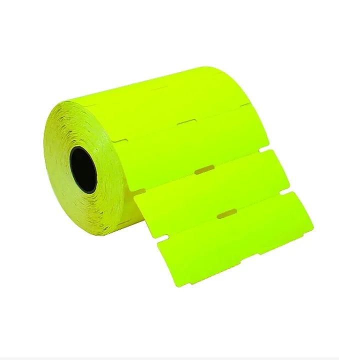 Rolo de etiquetas gôndolas 105x30mm universal papel cartão 150 gr - Foto 3