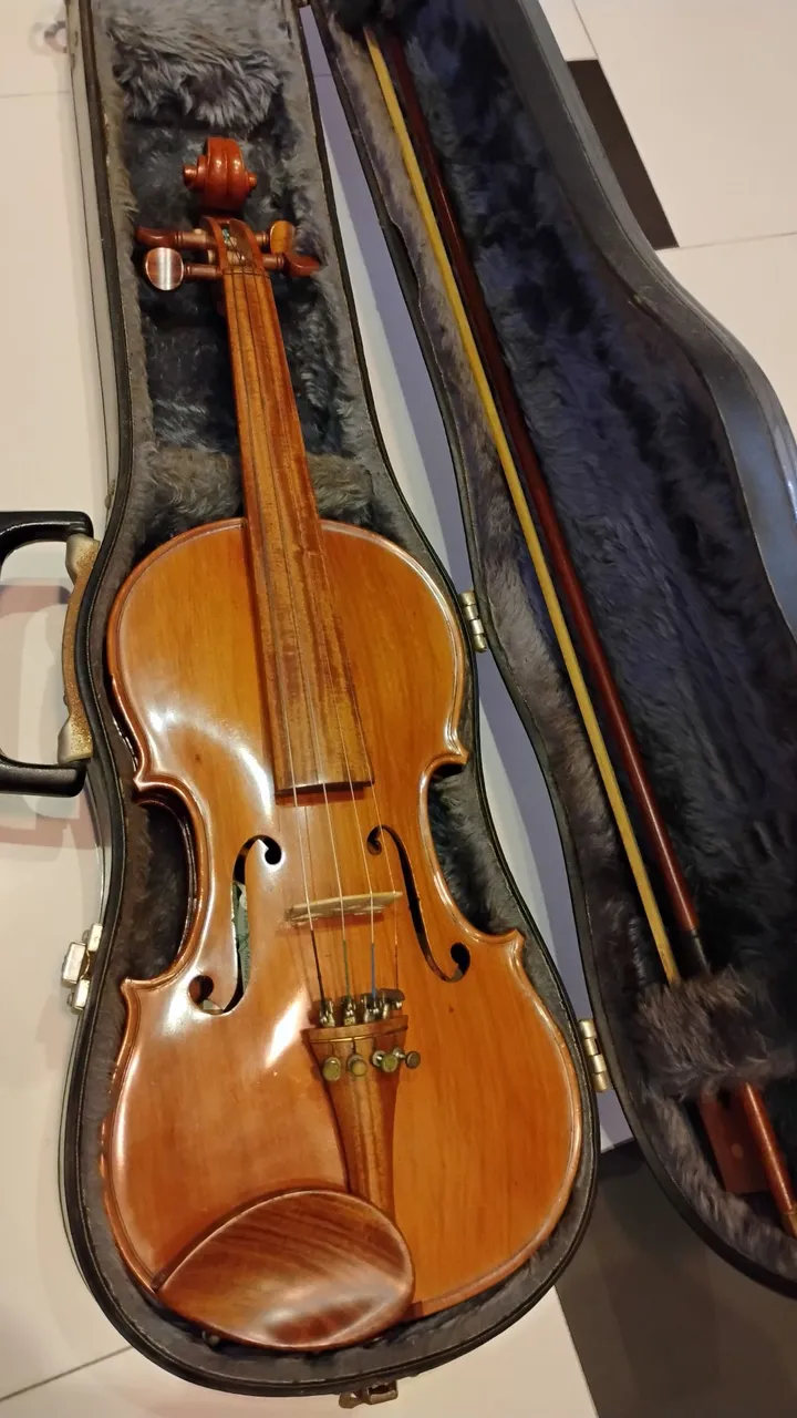 Violino 3/4 todo em madeira maciça Luthier