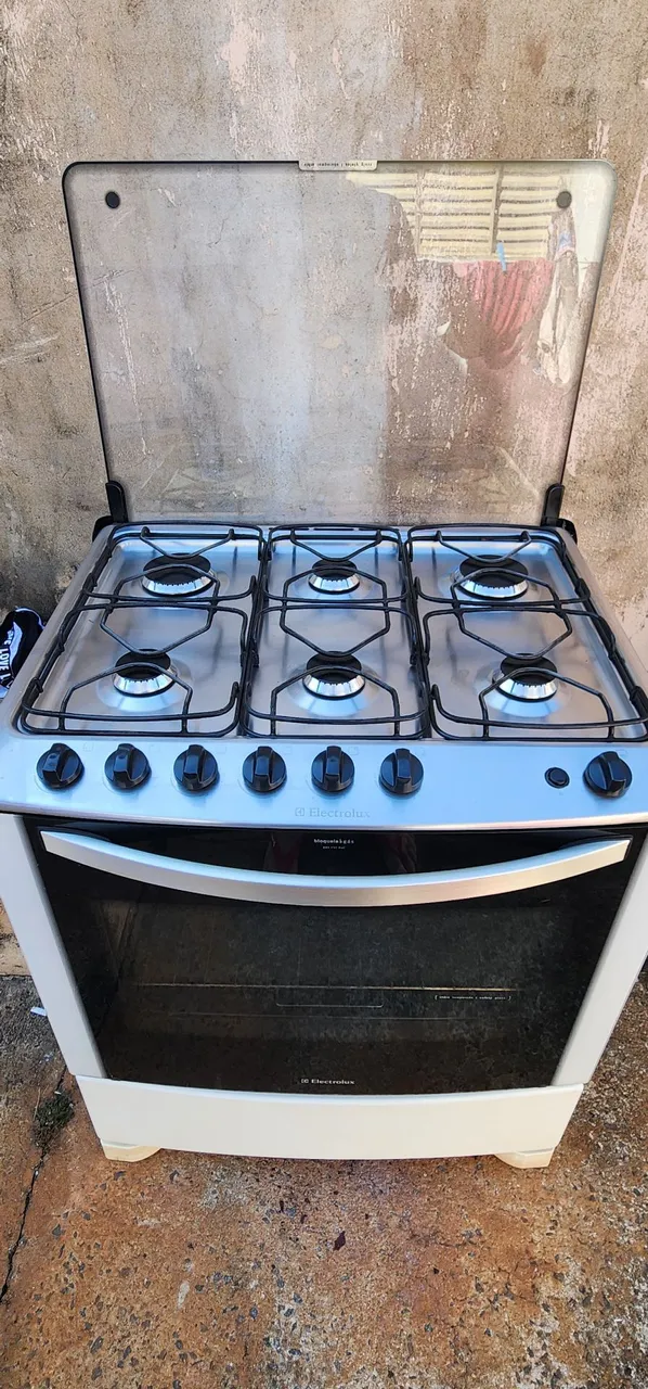 Fogão Electrolux 6 Bocas com Tampa de Vidro