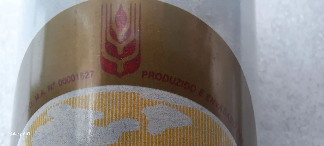 Copo antigo original da lata da primeira cerveja enlatada brasileira . Raridade.  - Foto 3