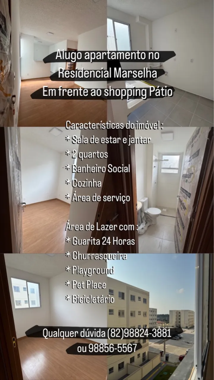 Alugo apartamento no Residencial Marselha