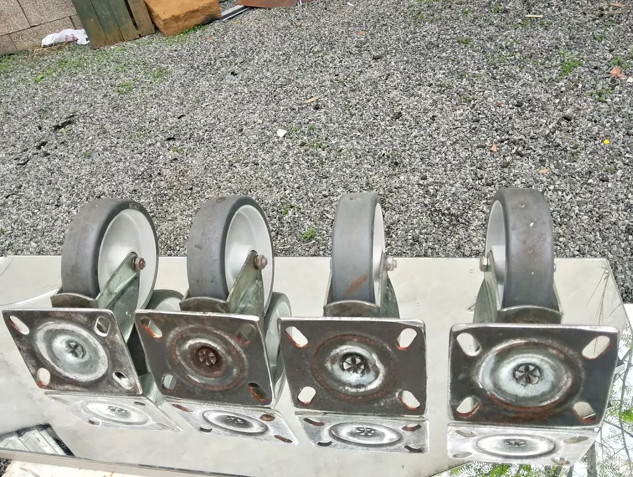 Rodas Giratórias Industriais 4 Peças - Foto 4