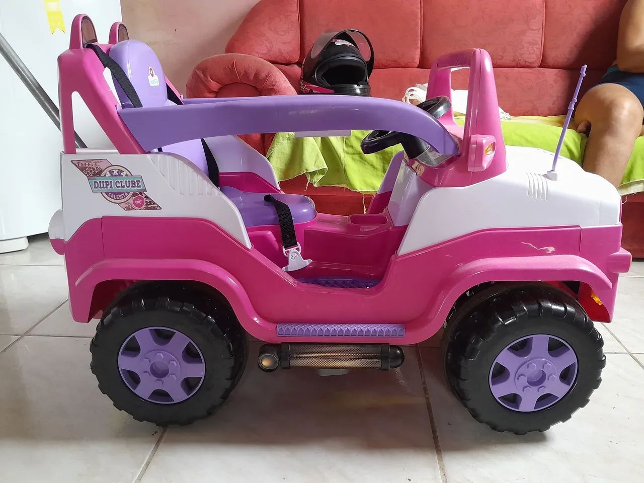 Carrinho Elétrico Infantil Rosa - DUPI CLUBE CALESITA