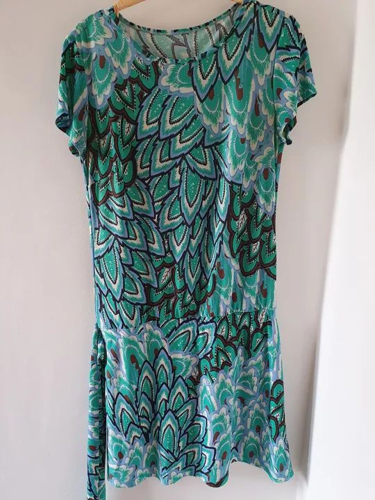 Vestido estampado verde