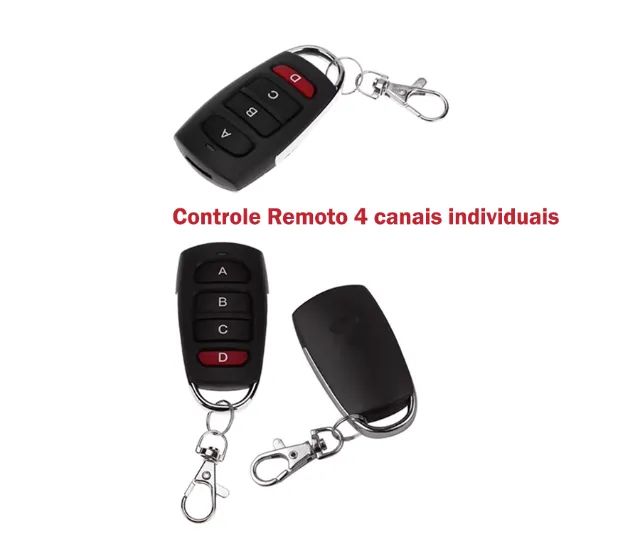  Controle Remoto Portão Copiador 4em1, canais individuais ABCD 433Mhz - Foto 2
