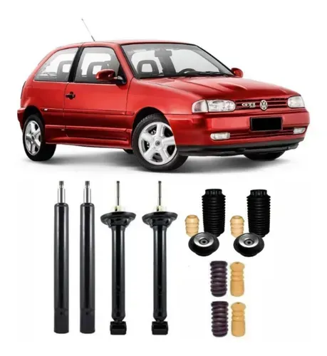 kit Completo Suspensão Gol G3 2000 A 2005 amortecedores coxim batente coifa gol G3