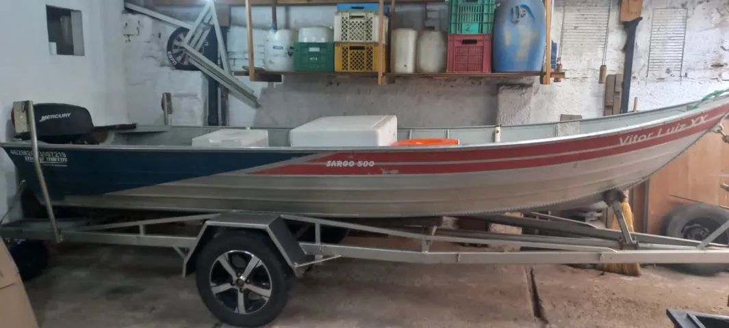 Barco de alumínio 5 mts completo 