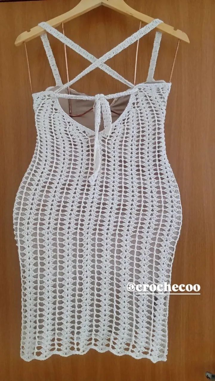 Vestido de Crochê Bege - Perfeito para o Verão! - Foto 3