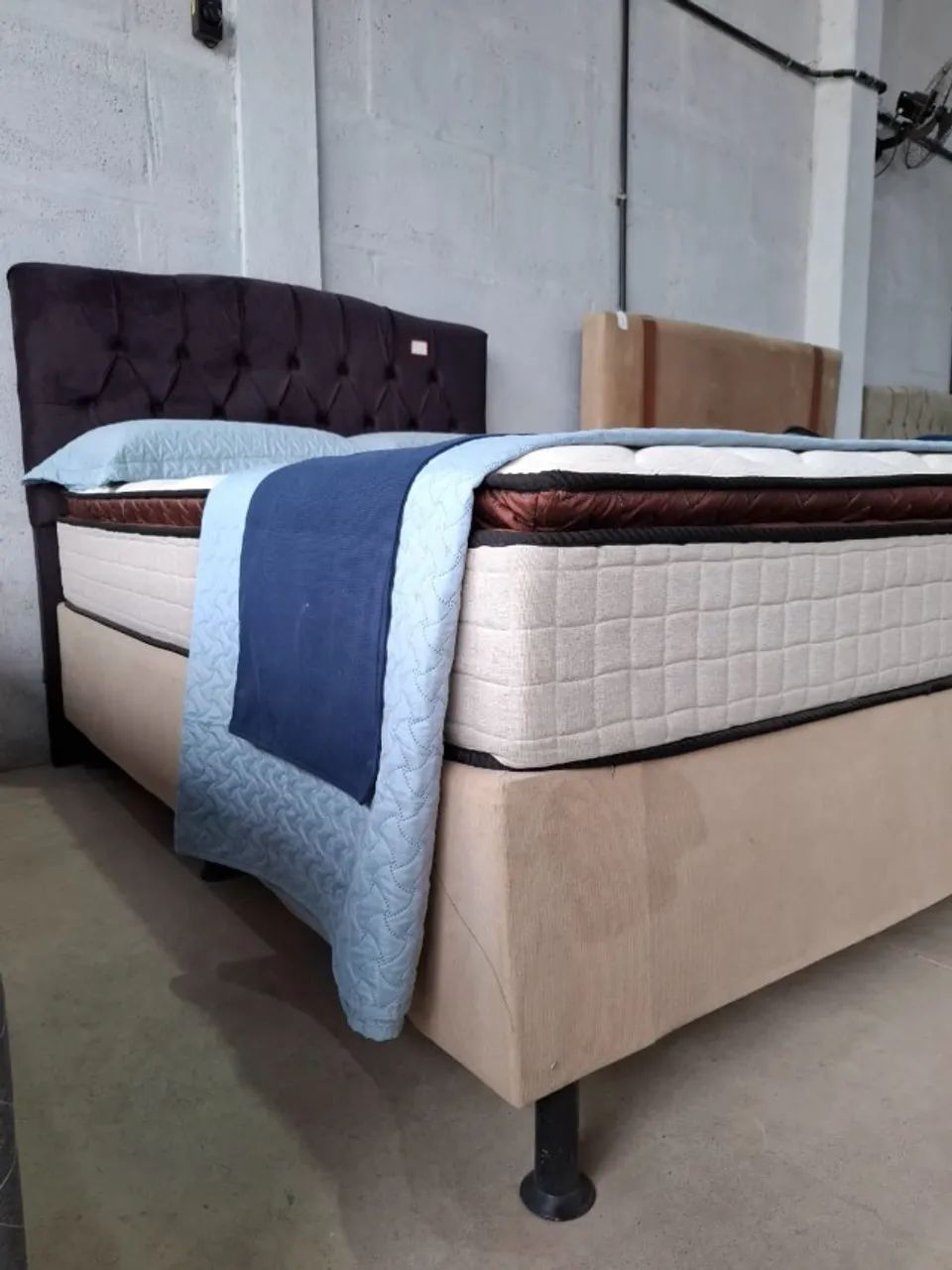 Cama Box Casal + Colchao Molas Ensacadas - Foto 2