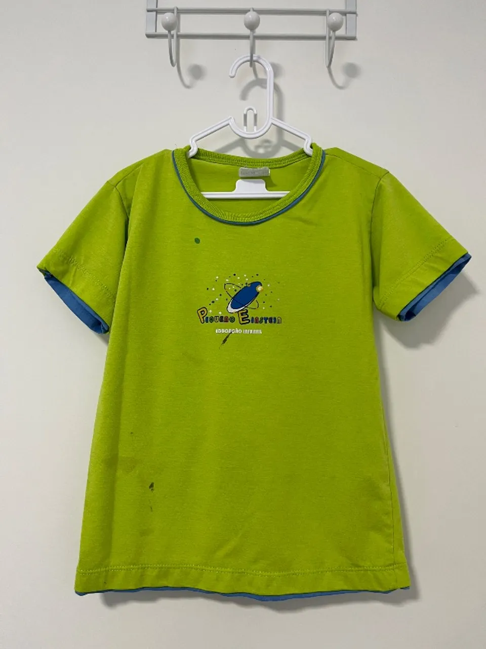 Camiseta Manga Curta Pequeno Einstein Tamanho 4 Uniforme Fabi
