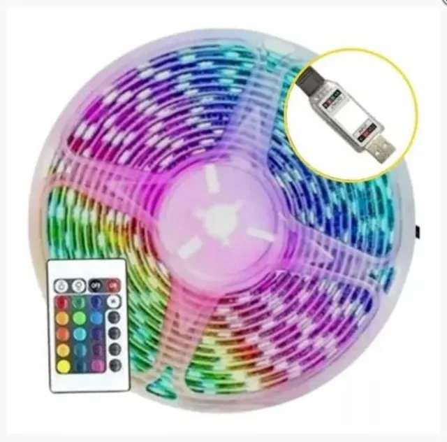 FITA DE LED RGB C/ CONTROLE 5M 5V TB-5090
