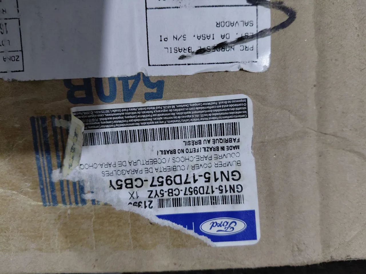 Moldura inferior parachoque dianteiro Ecosport 17/20 direito