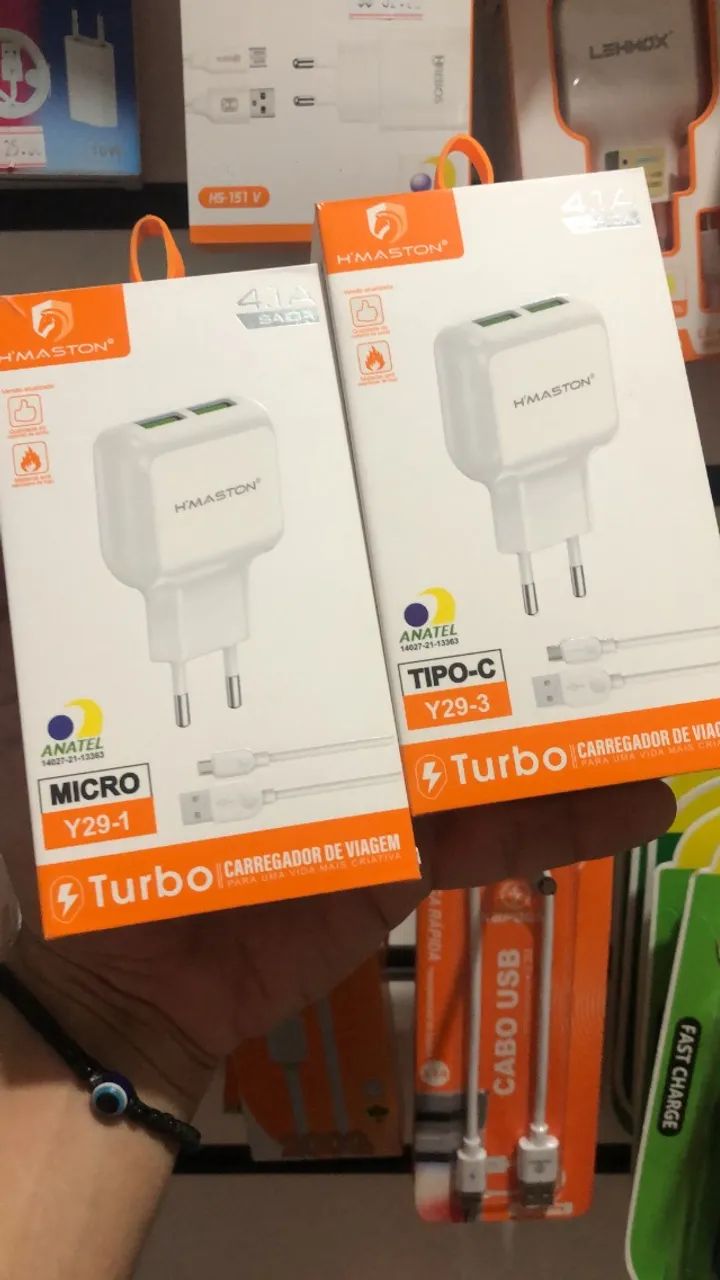 Carregador Rápido H´Mastom ou Lehmox com 2 USB + Cabo