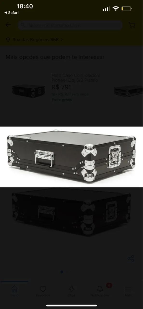 Hard Case SC81 para Controladora Pioneer PDJ SX + Plataforma Black - Novo! - Foto 2