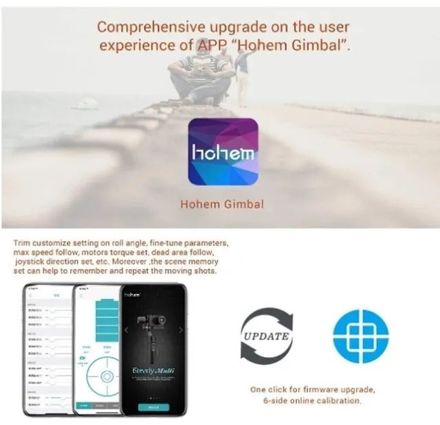 Estabilizador  Gimbal Hohem Multi Steady para cameras ou smartphones até 300 gramas - Foto 3