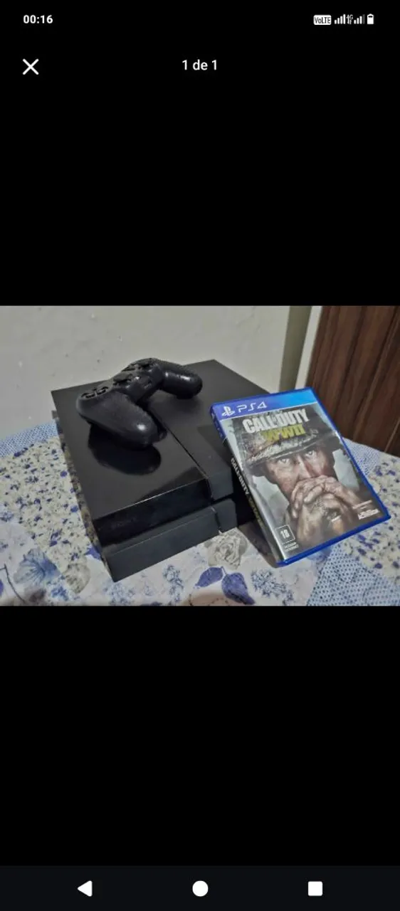Playstation 4 + Jogo Call of Duty WWII