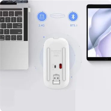 Mouse Sem Fio Dual Mode Compatível com Bluetooth 5.1 + 2.4Ghz - Foto 2