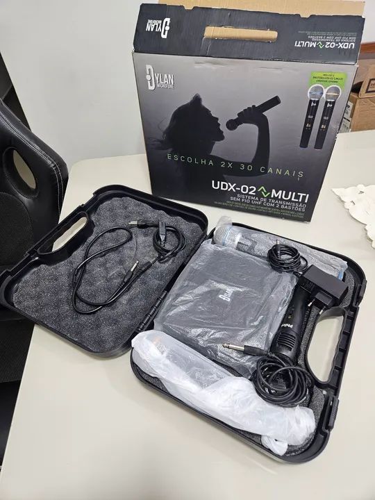 Torre de Som Gradiente 1200W + Micofones Dylan 2x30 Canais Digital, Karaokê Completo!! - Foto 3