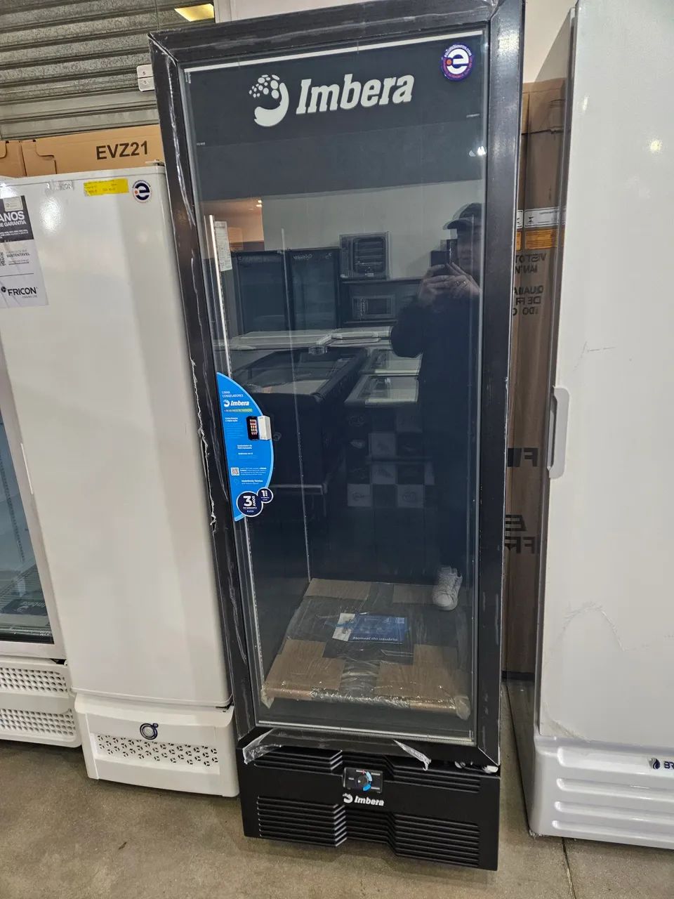 freezer vertical 576L porta de vidro com led - a pronta entrega 