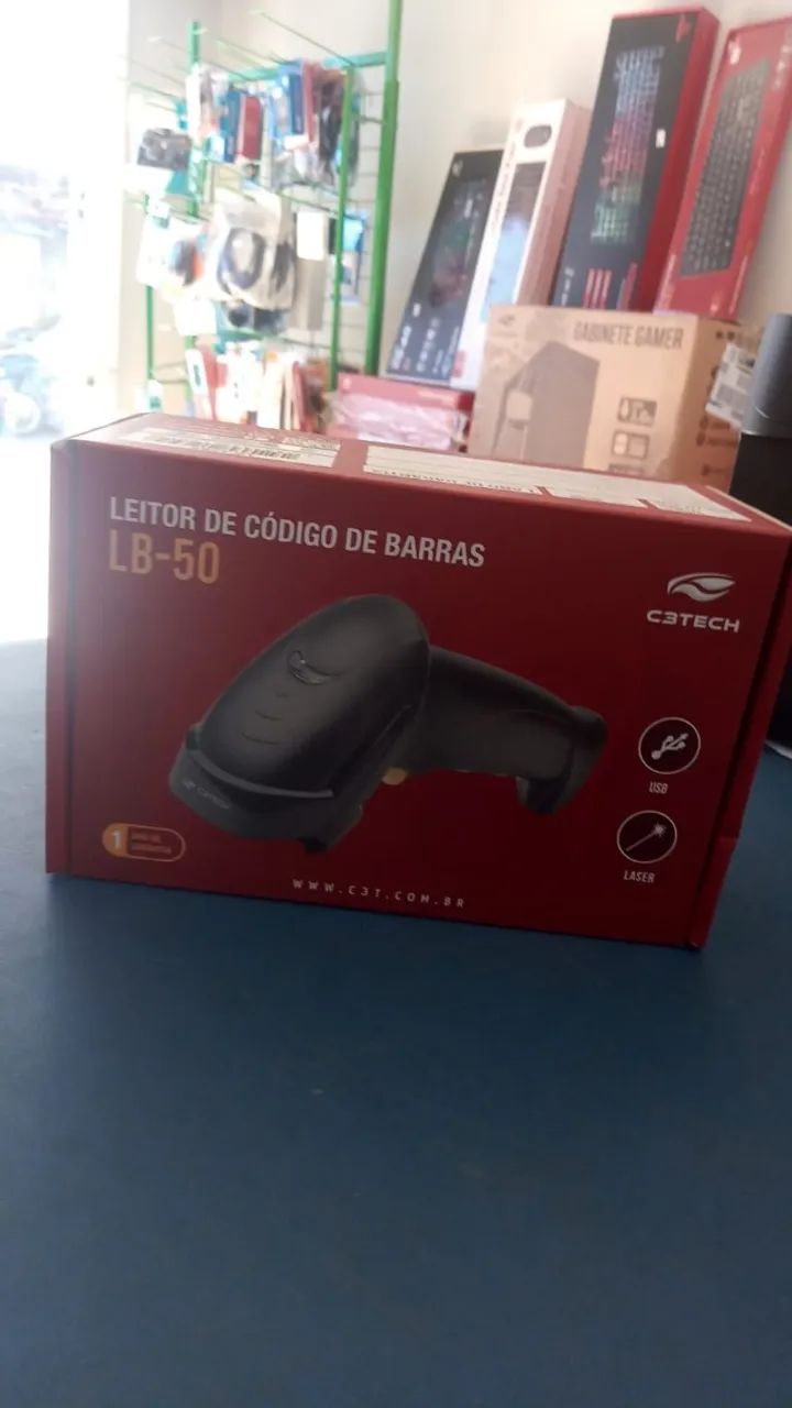 LEITOR DE CÓDIGO DE BARRAS C3TECH LB-50 NOVO LACRADO FRETE GRÁTIS PARA MACEIÓ