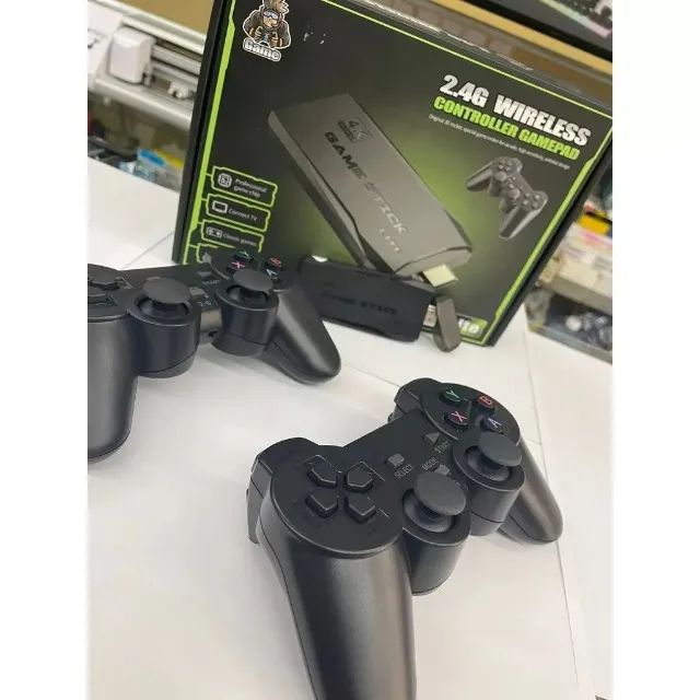 VÍDEO GAME RETRO - 64GB + 10.000 JOGOS CLÁSSICOS + 2 CONTROLES SEM FIO