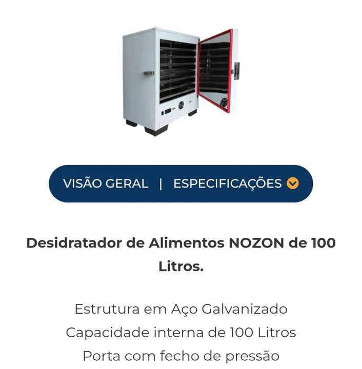 Desidratador de Alimentos 100L NOZON NOVO - Foto 3