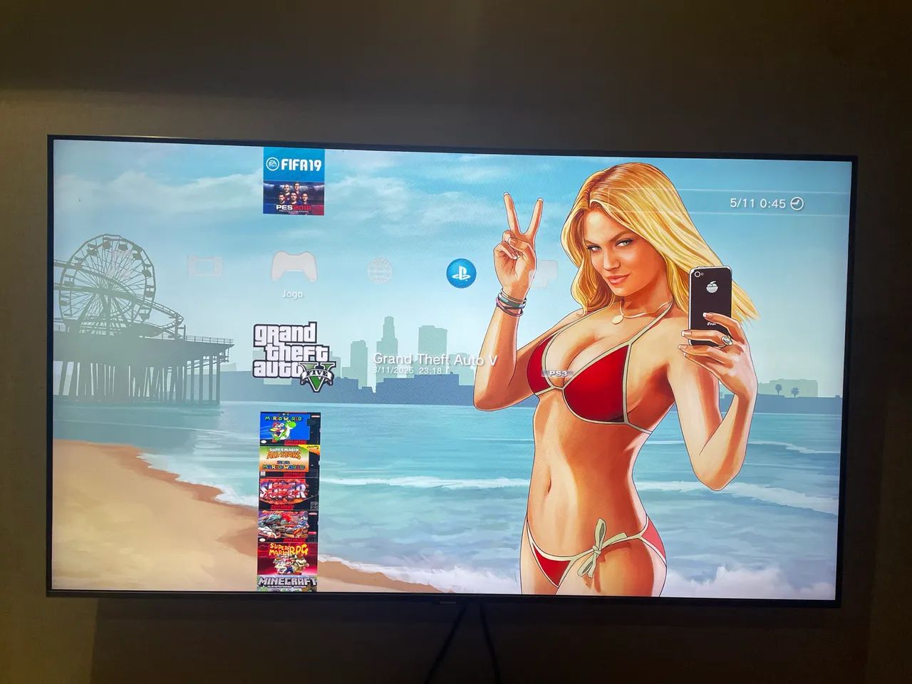 PS3 Slim 320gb com vários jogos64297981552129121