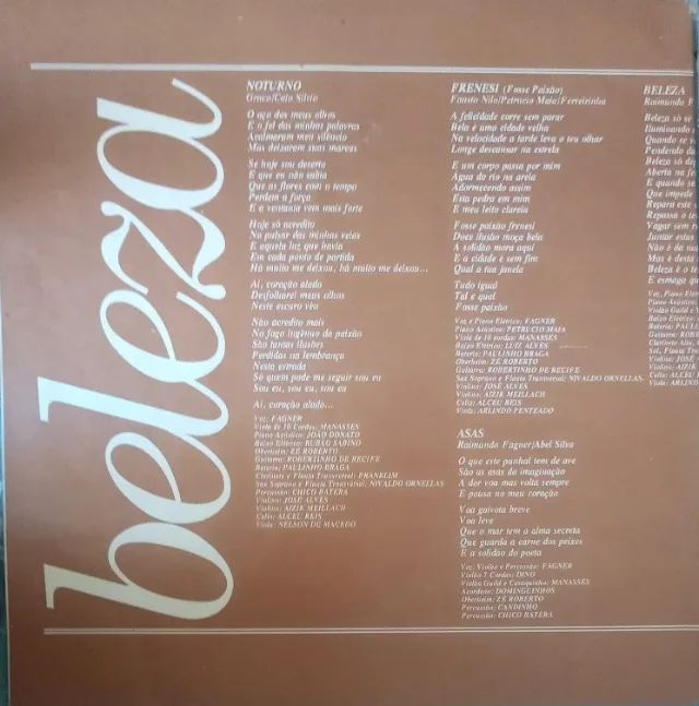 LP - Disco Vinil - Fagner - Beleza - Ano1979 - Com encarte - Foto 3