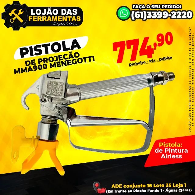 Pistola de Projeção Airless MMa900 Menegotti