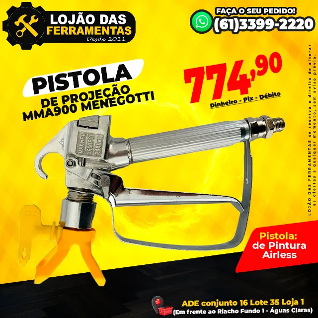 Pistola de Projeção Airless MMa900 Menegotti