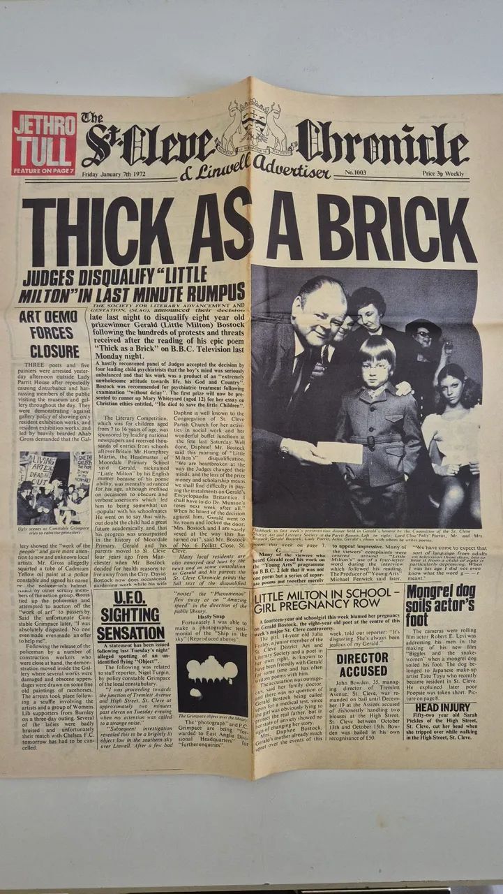 CD Jethro Tull Thick as a Brick (Edição especial 25 aniversário) - CDs ...