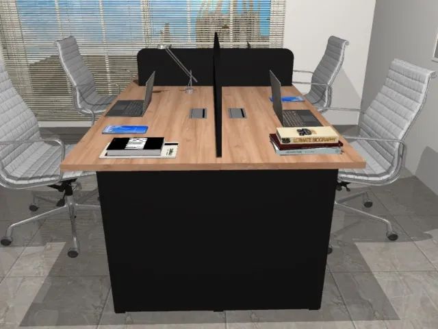 Estação Top White Office Alto Padrão. 4 Cxs. de Tomadas: L240cm x P130cm x A74cm - Foto 2