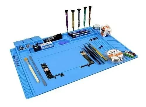 Manta Azul Para Bancada De Assistência Celular 