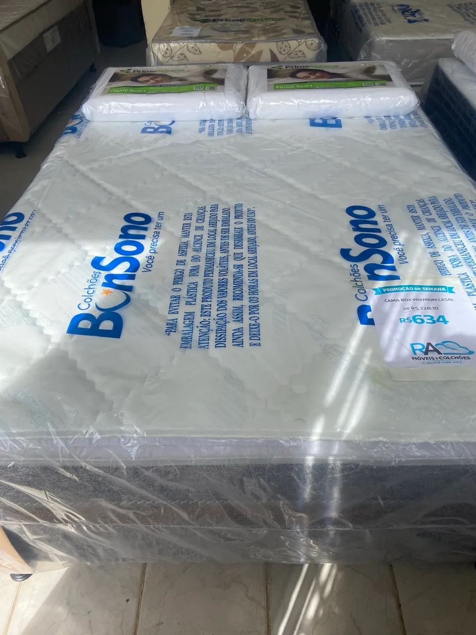 CAMA BOX CASAL 10cm DE ESPUMA - Foto 2