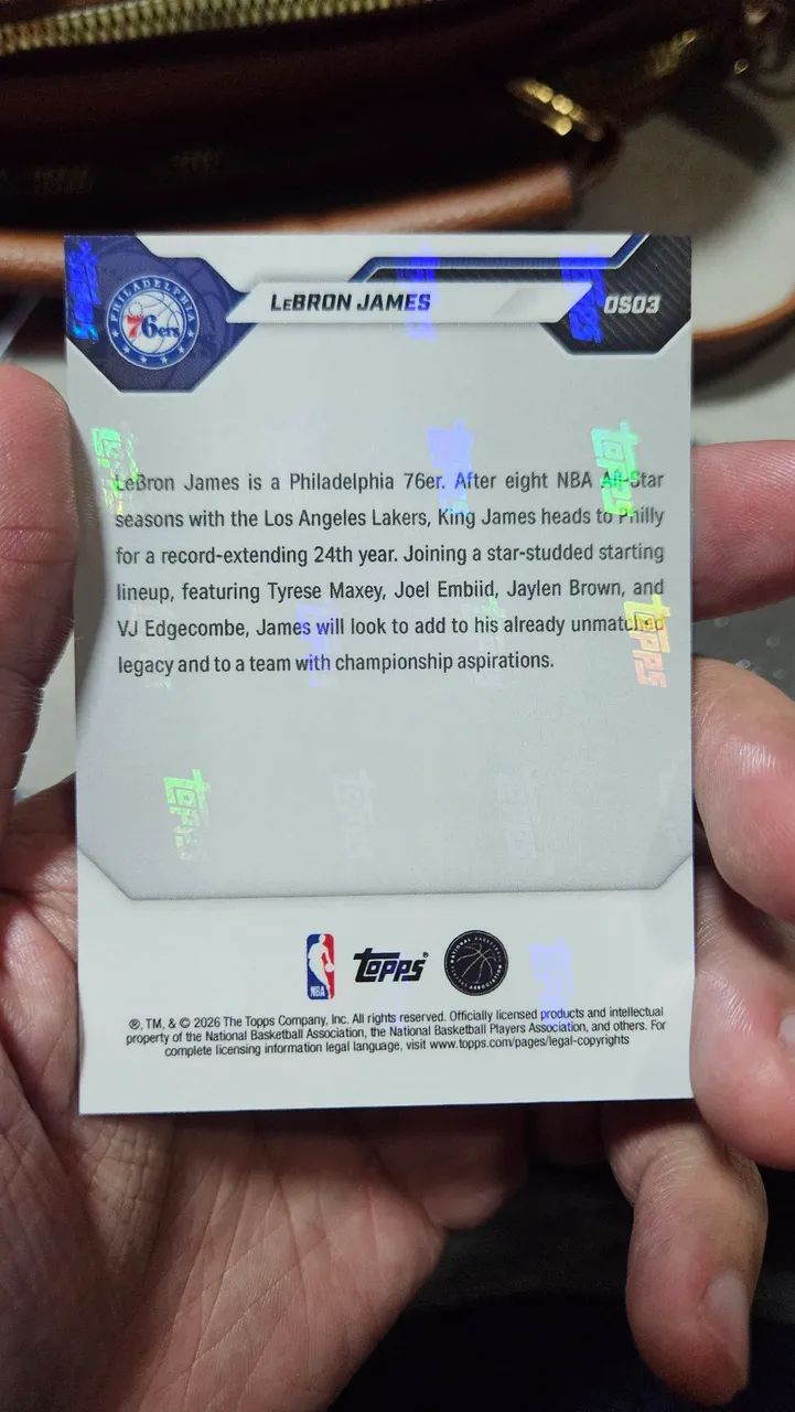 Card NBA LeBron James Topps Now 2026-27 - Foto 3