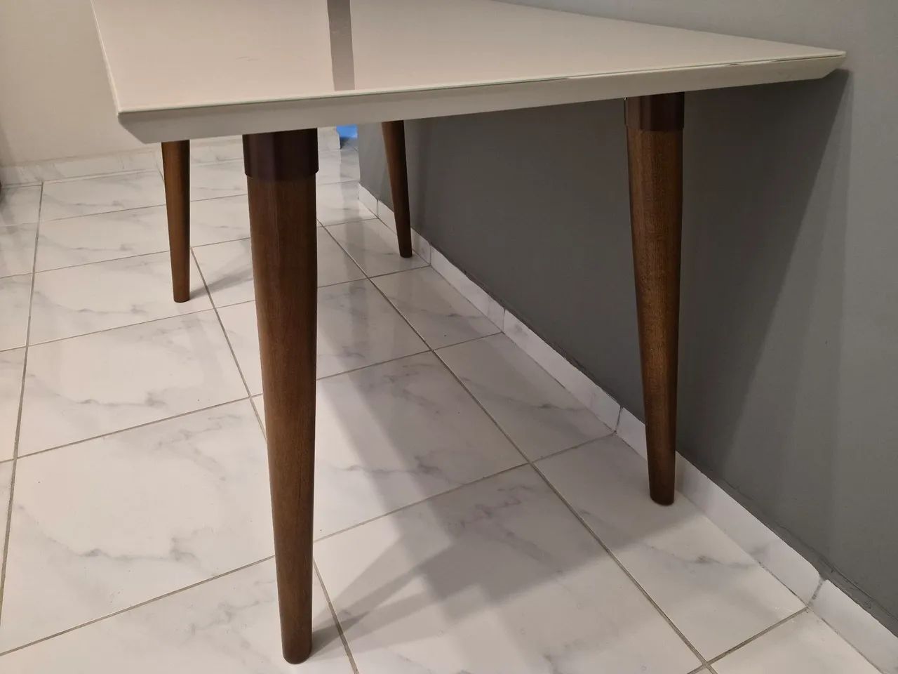 Mesa laca com vidro 1.30x80  - Foto 4