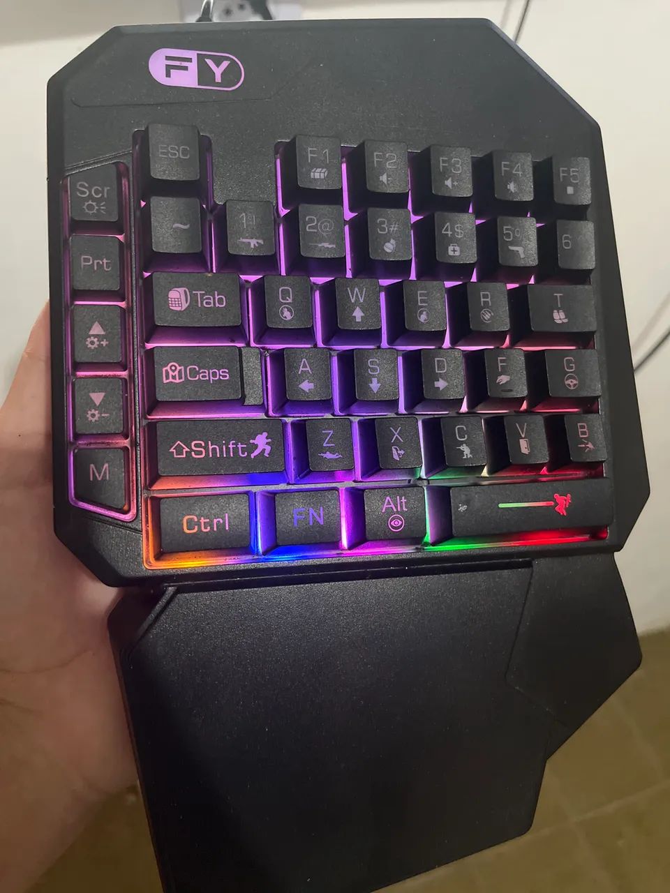 Teclado de uma mão para pc ou mobilado 