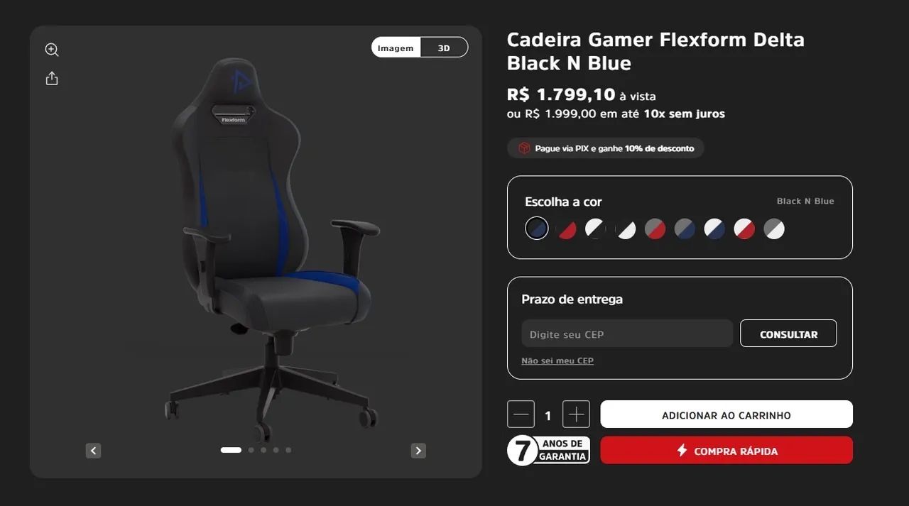Cadeira Gamer Flexform Delta - Foto 2