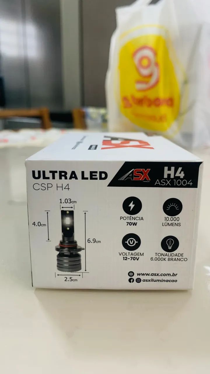 Farol de led para carro marca ASX h4 - Foto 4