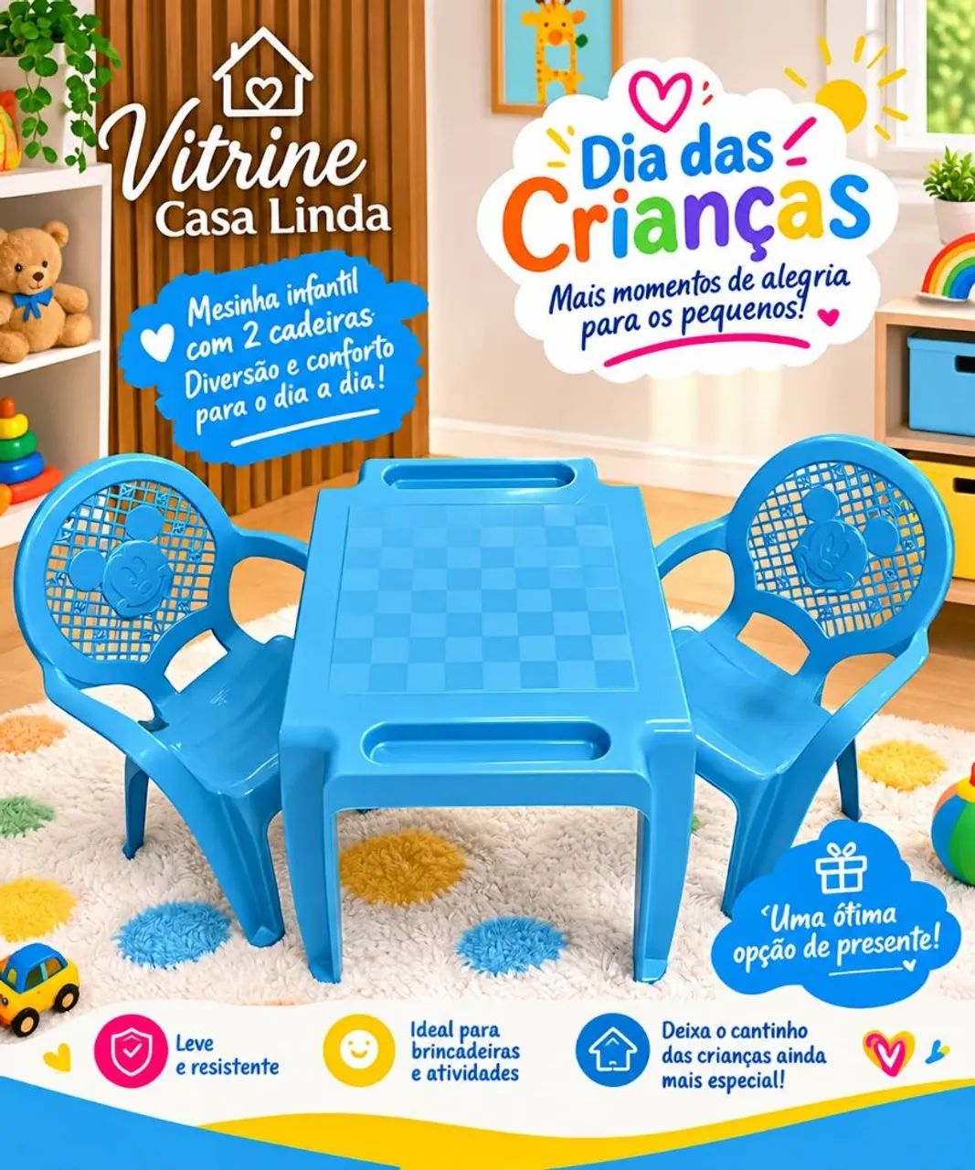 Kit mesas e cadeiras infantil  - Foto 2