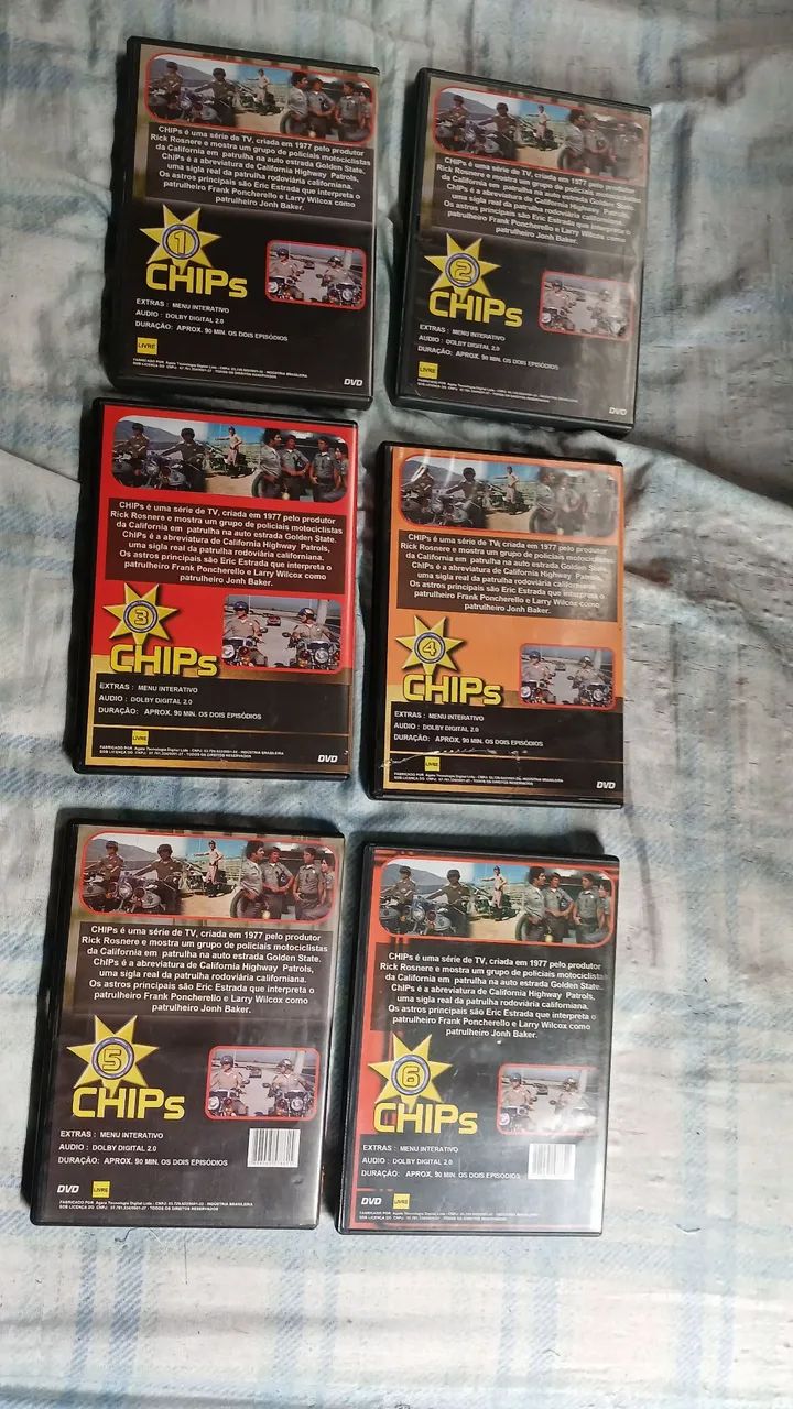 Dvds seriado "Chips" 6 dvs originais - Foto 2