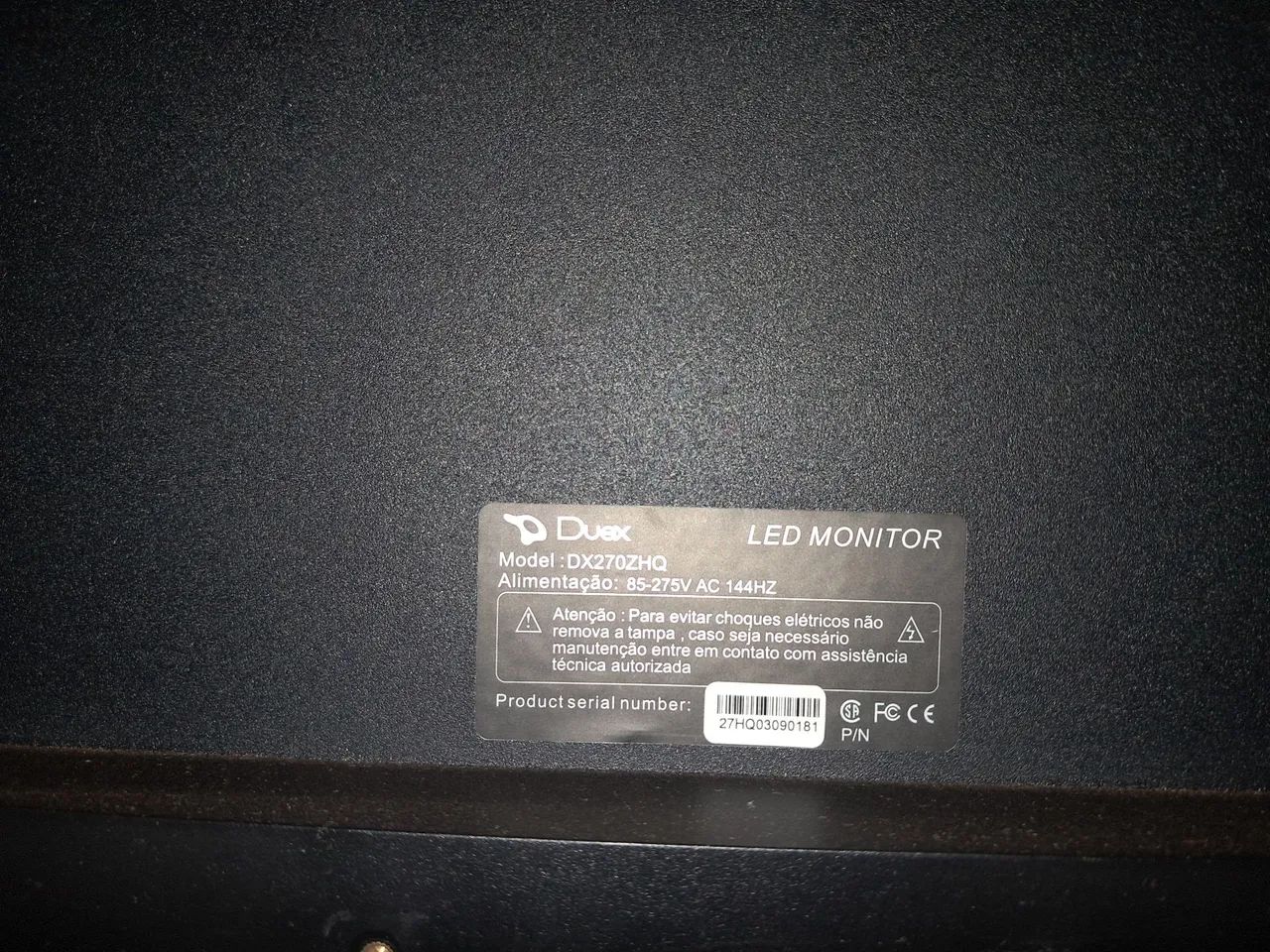 Monitor gamer 144hz